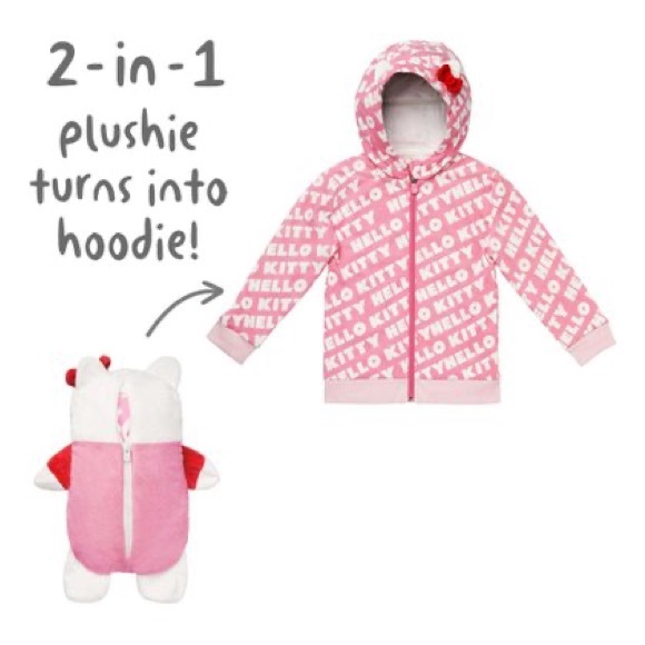 Cubcoats | Hello Kitty Plush Toy Zip Hoodie - Girls - Picture 4 of 6